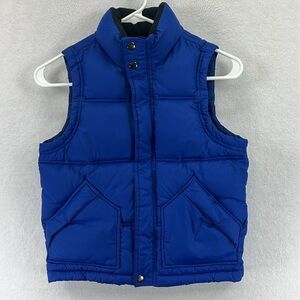 Gap Kids Puffer Vest Size S (6-7) Blue Inside and Outside Pockets Like New